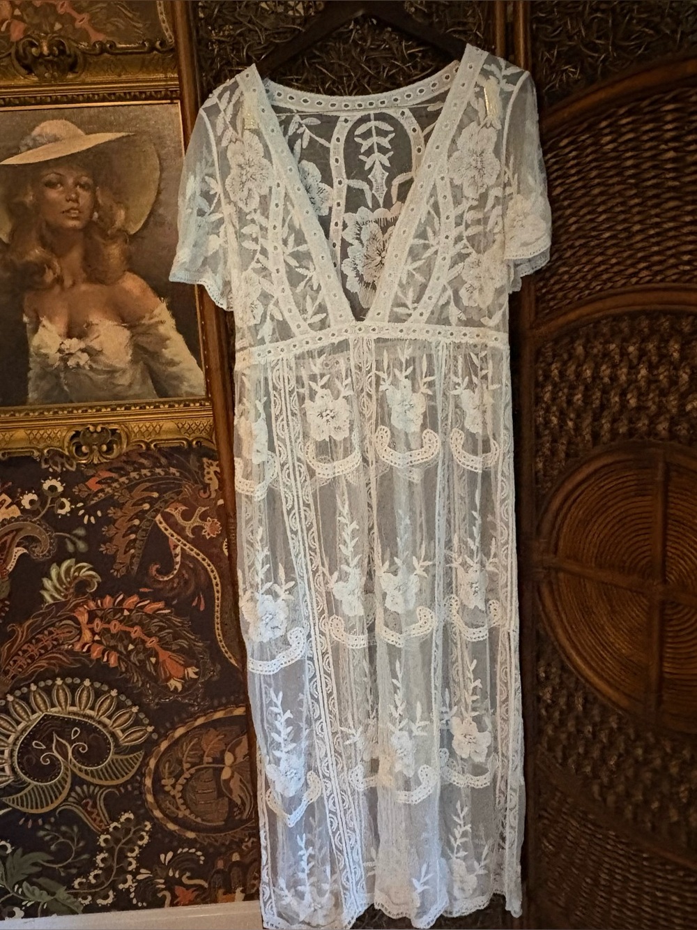✨ Ethereal Fairycore Embroidered Lace Midi Dress | Woodland Nymph Cottagecore ✨